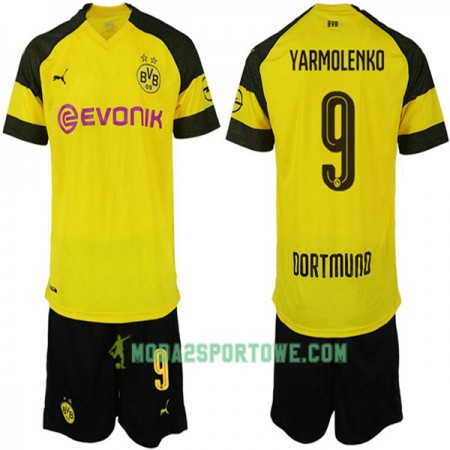 Koszulka Borussia Dortmund YARMOLENKO 9 Dziecięcy Domowe Stroje Piłkarskie 2018-2019 Krótki Rękaw